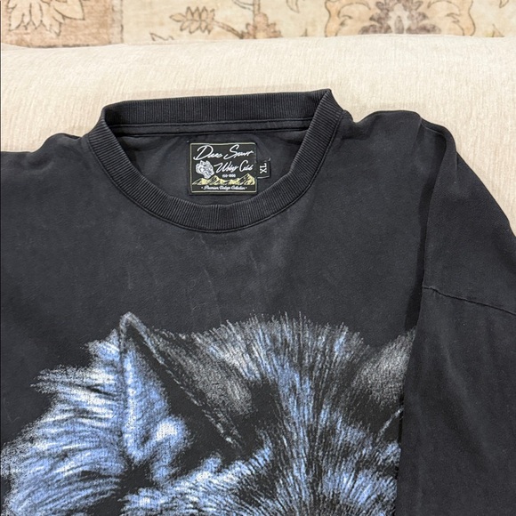 Darc Sport Black Graphic Wolf T-Shirt - Picture 2 of 3